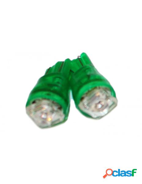 Carall - coppia 2 lampade led t10 con 1 led f5 flux colore