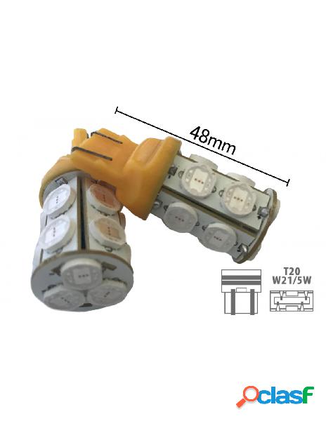 Carall - coppia 2 lampade led t20 7443 w21/5w con 13 smd