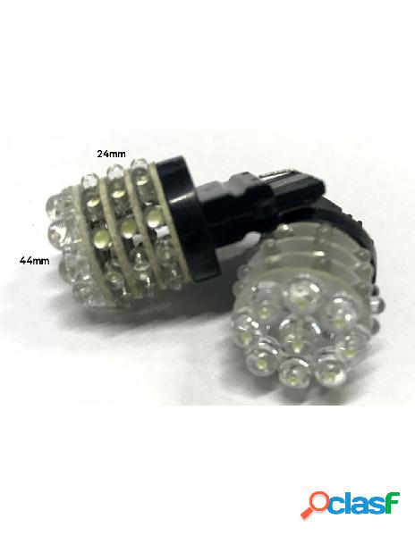 Carall - coppia 2 lampade led t25 3156 p27w con 9 f5