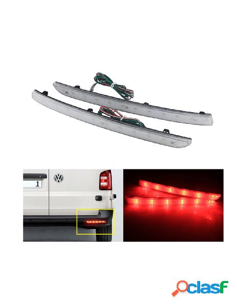 Carall - kit 2 fanali posteriori a led trasparente luce