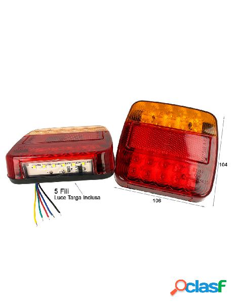 Carall - kit fanali led posteriori 24v 12v con luci