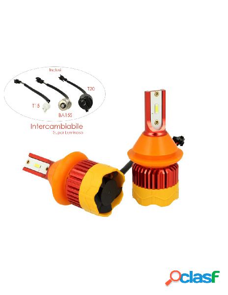 Carall - kit full led canbus ba15s t20 t15 per luce diurne