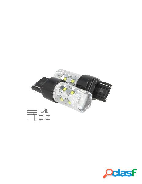 Carall - lampada led t20 50w w21w 7440 12v 24v 10 led cree