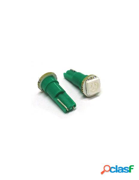 Carall - lampada led t5 w1,2w 1 smd verde luci cruscotto 12v