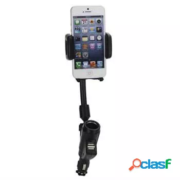 Caricatore/supporto per auto doppio USB universale