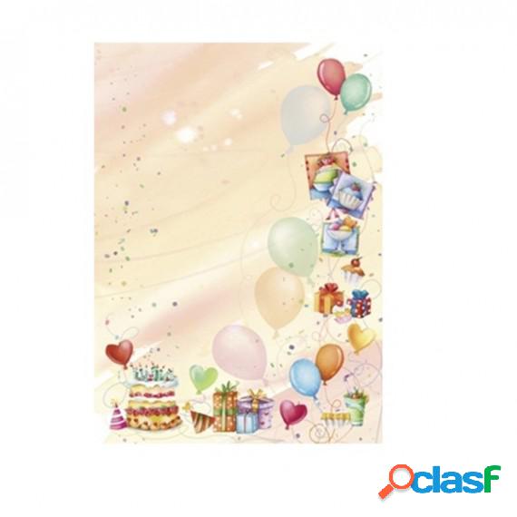 Carta con stampa party - A4 - 90 gr - Decadry - conf. 20