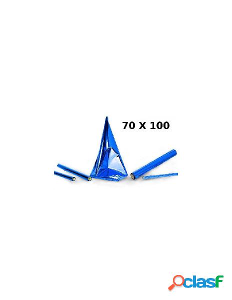 Carta metallizzata blu misure 70x100 cm