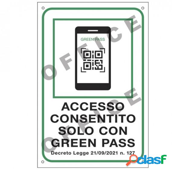 Cartello segnalatore - 20 x 30 cm - ACCESSO CONSENTITO SOLO