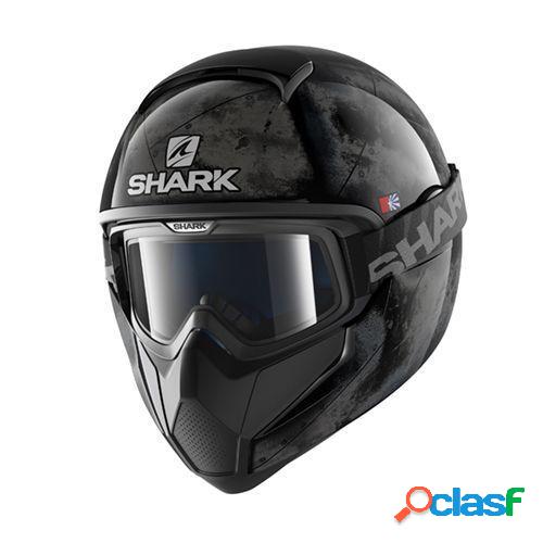 Casco integrale Shark Vancore Flare nero argento nero