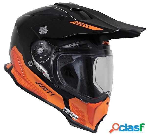 Casco integrale touring Just1 J14 F Elite in fibra Arancione