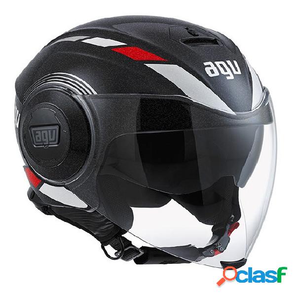 Casco jet Agv Fluid Multi Equalizer nero grigio