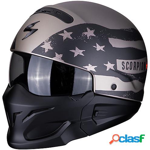 Casco jet Scorpion EXO COMBAT ROOKIE Titanio Grigio