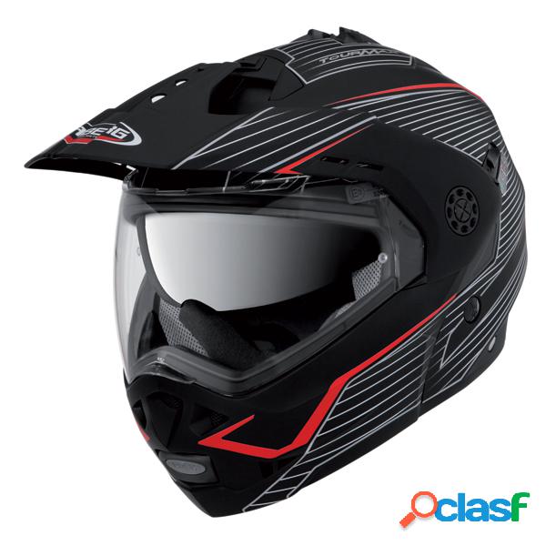 Casco modulare Caberg Tourmax Sonic Nero opaco Rosso