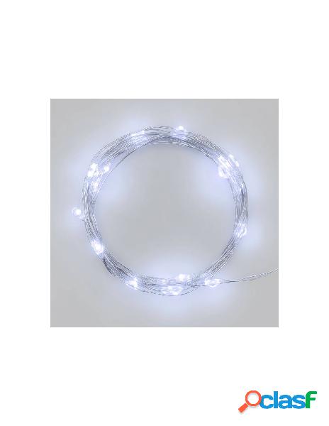 Catena 20 microled bianco 1,5mm versione pdq luce fissa a