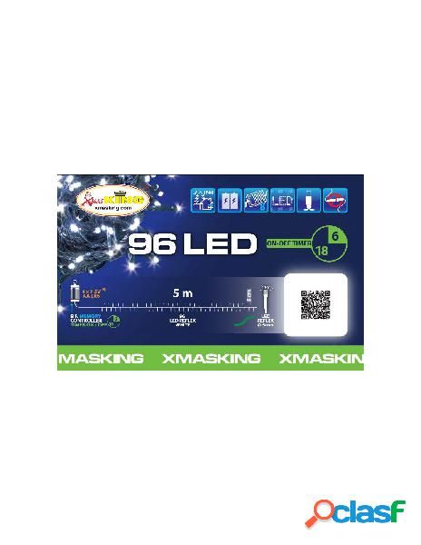 Catena tl 96 led bianco 5mm controller 8g+off timer 8-16 ore