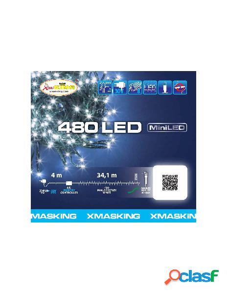Catena tlg 480 miniled bianco 3mm controller 8g timer
