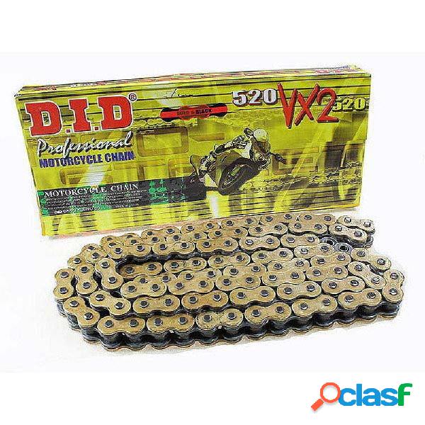 Catena trasmissione did 520 vx2 gold & black 74 maglie con