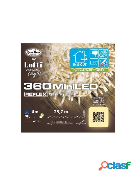 Catena xtlg 360 miniled bianco caldo 3mm controller 8g timer