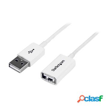 Cavo di prolunga usb 2.0 da 1 m a ad a - m/f, colore bianco
