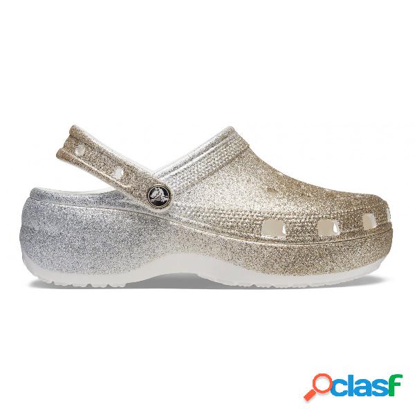 Classic platform ombre glitter clog w