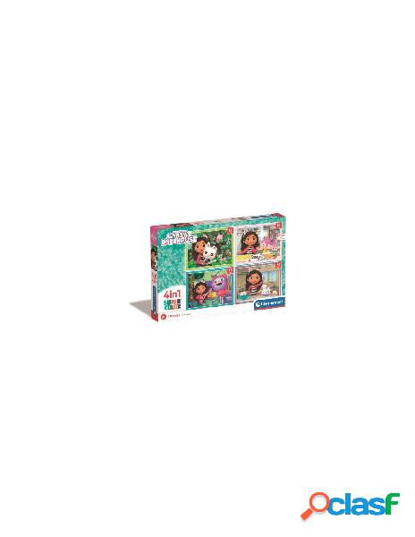 Clementoni - puzzle 4 in 1 gabby