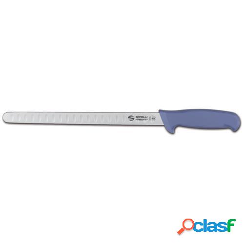 Coltello salmone, lama alveolata cm 28 blu linea Supra di