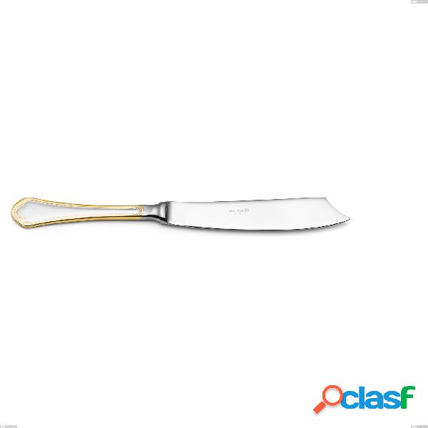 Coltello torta Domus Oro, acciaio 18-10, oro 24 carati