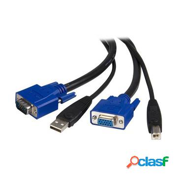 Commuttatore kvm 2 in 1 vga e usb switch kvm per usb e vga