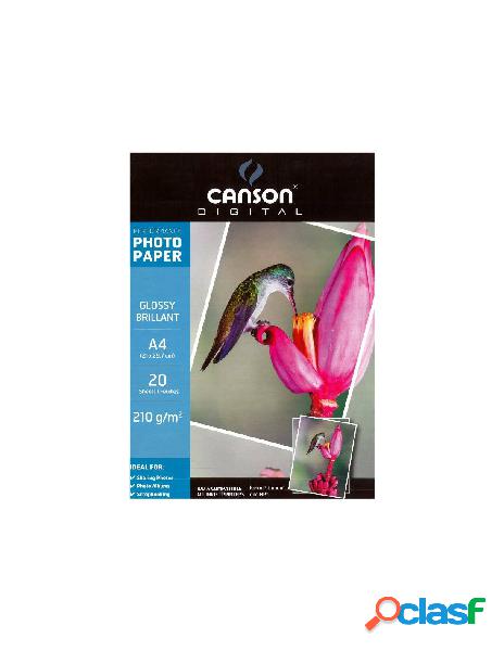 Confezione 20 fogli carta fotografica glossy 210gr/m2