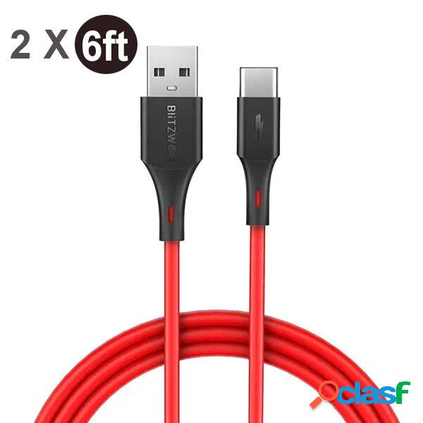 [Confezione da 2] BlitzWolf® BW-TC15 3A QC3.0 Carica rapida