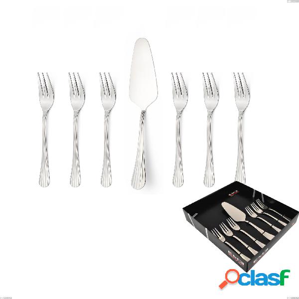 Confezione vetrina 7 pezzi dolce Eden, inox 18.10 (AISI304),
