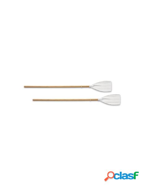 Coppia remi 150cm d22 manico in legno a pala fissa