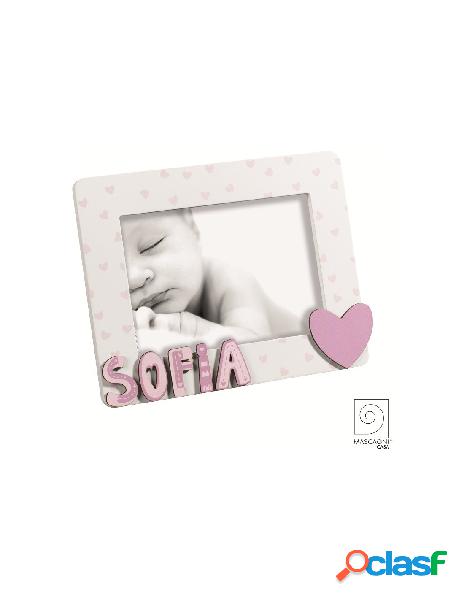 Cornice 13x18 col.rosa con lettere intercambiabili