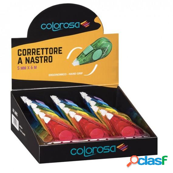 Correttore a nastro Colorosa - 5 mm x 6 mt - ergonomico -
