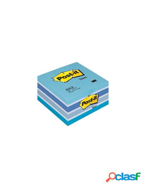 Cubo da 450 foglietti post-it colori azzurri 76x76