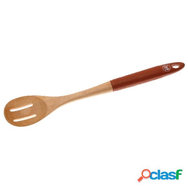 Cucchiaione forato in silicone e Legno cm 35, ideale per