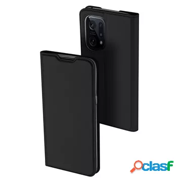 Custodia Flip Dux Ducis Skin Pro Oppo Find X5 - Nera