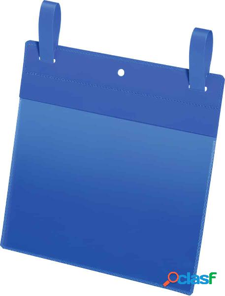 DURABLE - Busta portadocumenti blu con linguette Set di 50