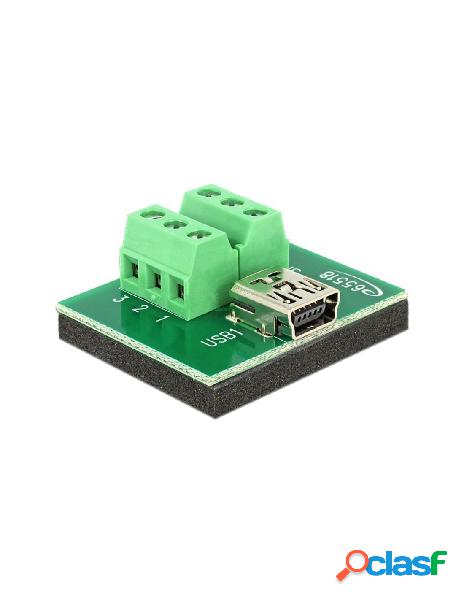 Delock - adattatore mini usb femmina terminal block 6 pin