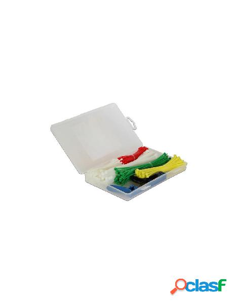Delock - fascette fermacavo colorate kit da 350 pz con