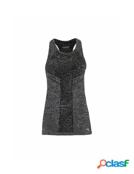 Diadora - diadora canotta donna seamless tank black/steel