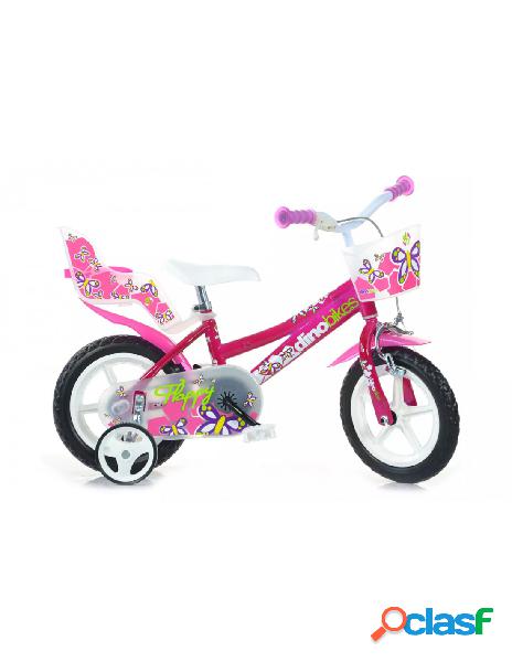 Dino bikes - bici 12" girl gomma piena 1 freno