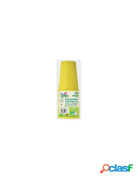 Dopla - bicchieri monouso dopla 48007 mater bi giallo