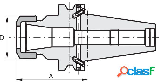 EROGLU - Mandrino a pinza ER Forma ADB BT 40 A = 100