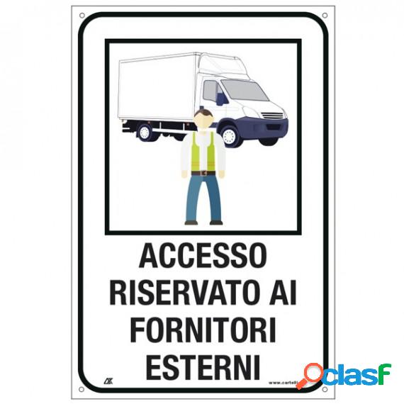 Etichetta - Accesso riservato ai fornitori esterni - 20x30