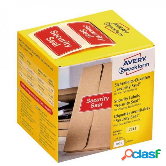 Etichette per spedizioni icona SECURITY SEAL 38x20 mm