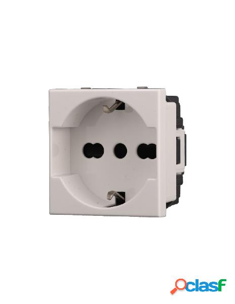 Ettroit presa schuko 2p+t 16a colore bianco compatibile con