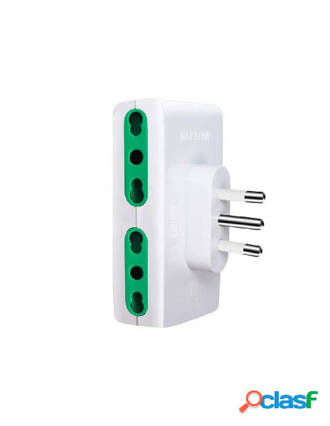 Extrastar - adattatore quadruplo spina grossa 16a con 4