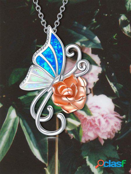 Farfalla Rosa Collana Abito Gioielleria