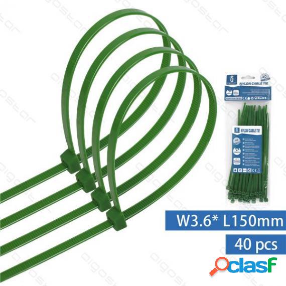 Fascetta Fermacavo In Nylon 3,6Mmx150Mm Verde - Confezione